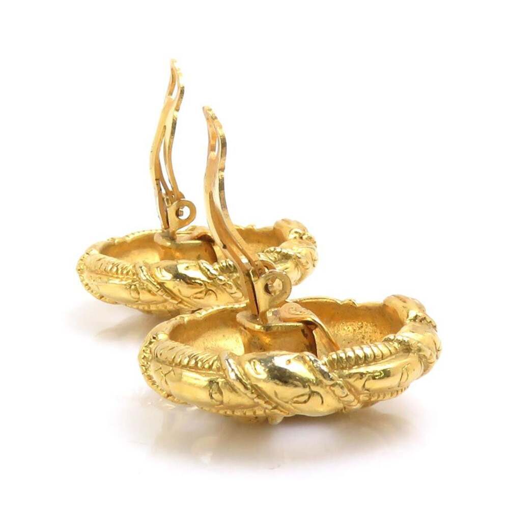 Chanel Cc Logo Clip-On Earrings Gold- #244038C56B - Picture 6 of 9